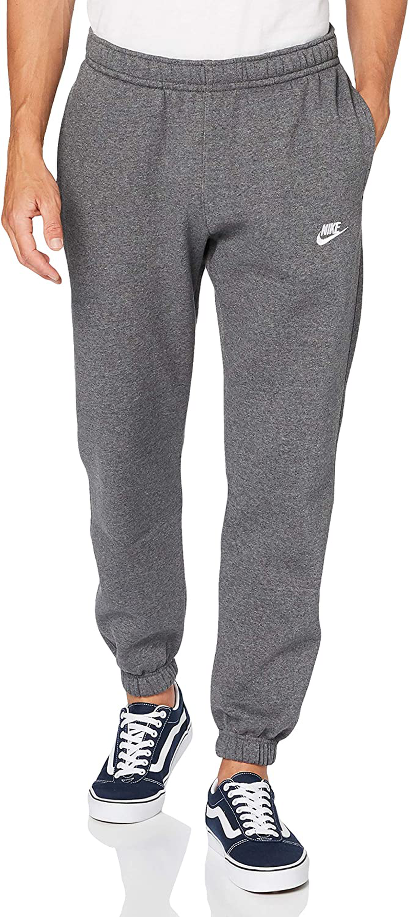 Nike Sportswear Standard Fit Fleece Charcoal Heather/Anthracite/White Men's Jogger Pants BV2737-071