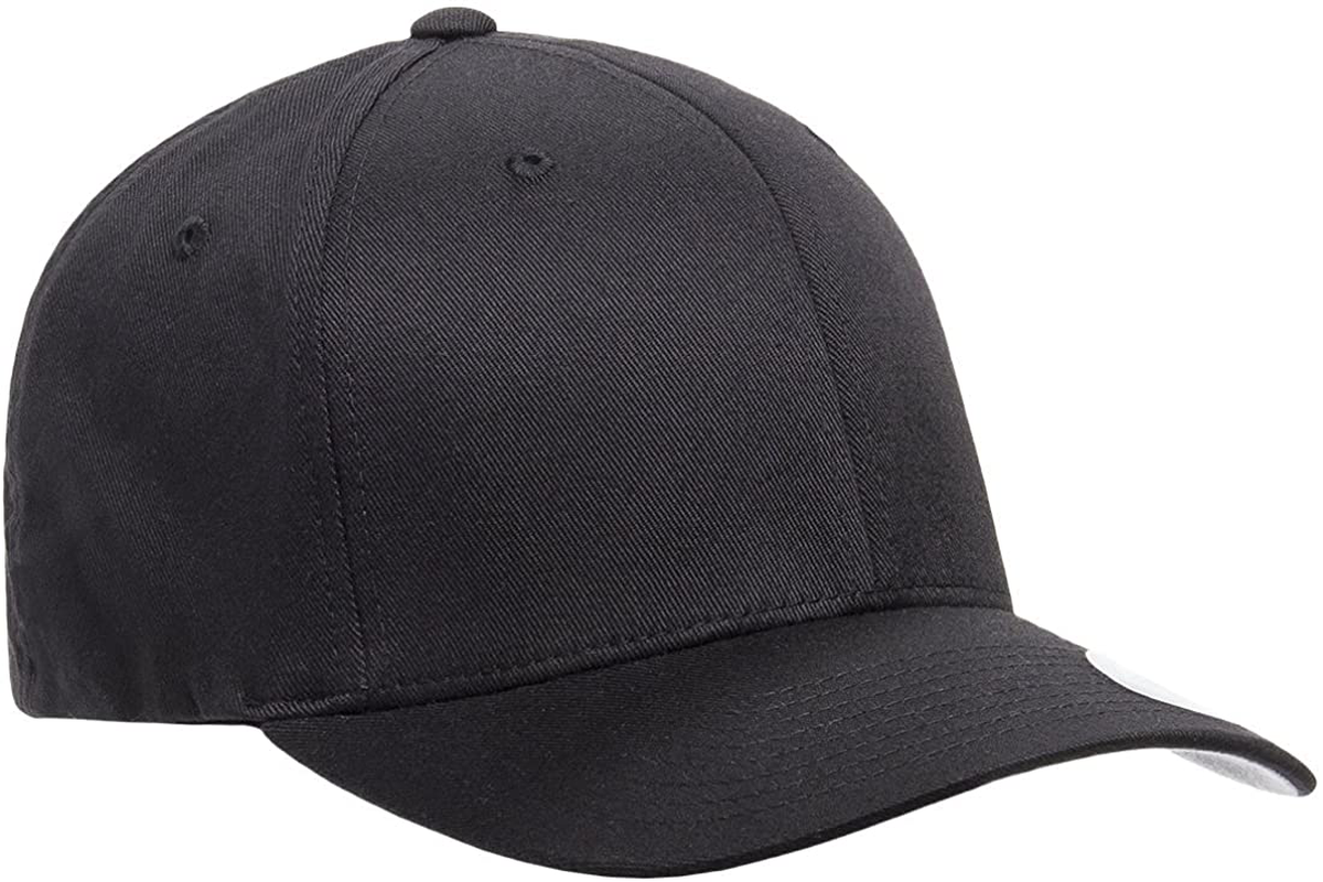 Flexfit Athletic Baseball Black & White Men's Fitted Cap (2 Pack)