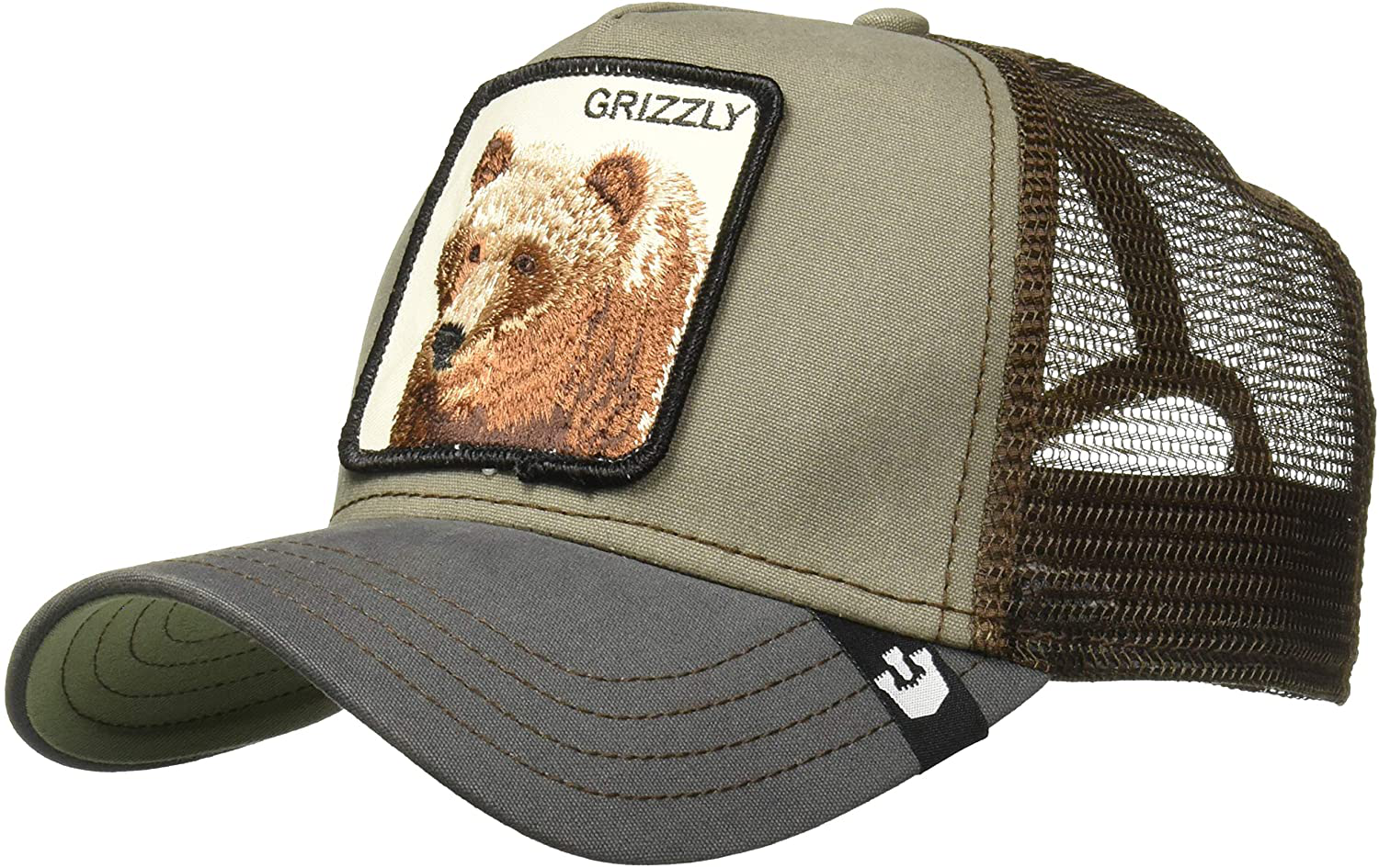 Goorin Bros Olive Green Grizzly Men's Trucker Hat