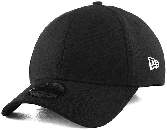 New Era 39THIRTY Blank Custom Black Stretch Fit Cap