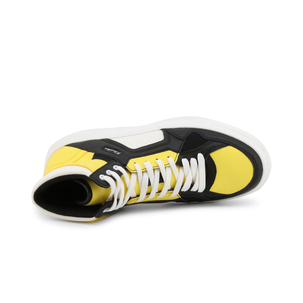 Duca di Morrone Nick Black/Yellow Men's High Top Sneakers