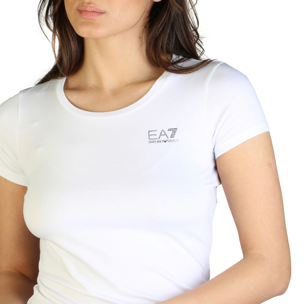 EA7 Emporio Armani Eagle Logo White Women's T-Shirt 7VTT01_TJ4FZ_1100