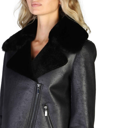 Geox Faux Leather Black Women's Jacket W9420TT2576-F9000