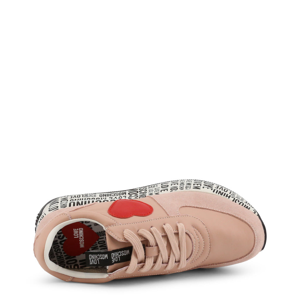 Love Moschino Heart Leather Pink Women's Platform Shoes JA15364G1EIA460A