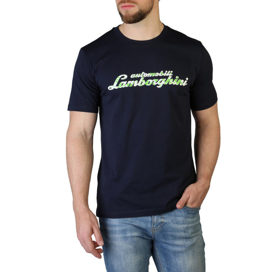 Lamborghini Script Logo Blue Men's T-Shirt B3XVB7T330260240