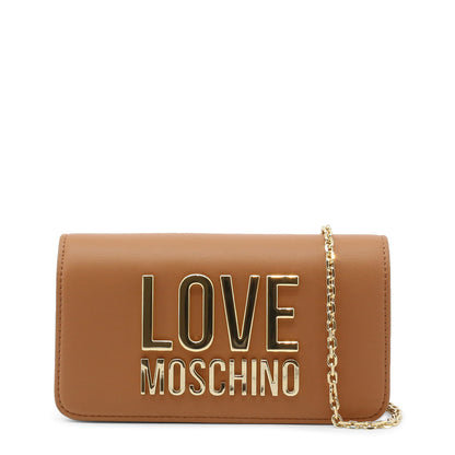 Love Moschino Metallic Logo Brown Women's Clutch Bag JC5610PP1FLJ020A