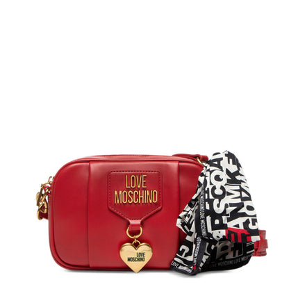 Love Moschino Soft & Charm With Foulard Red Women's Shoulder Bag JC4051PP1ELO0500