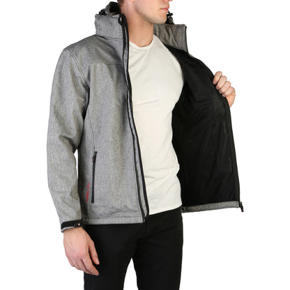 Geographical Norway Texshell Hooded Dark Grey Men's Jacket