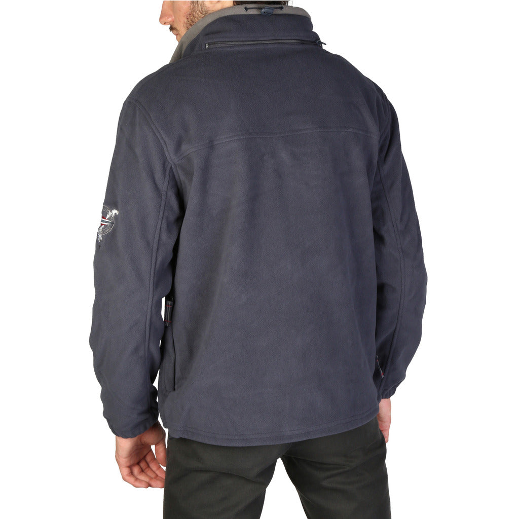 Geographical Norway Tamazonie Fleece Navy Blue Full Zip Hoodie Men's Sweatshirt