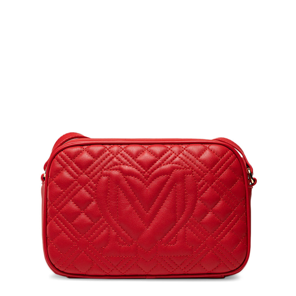 Love Moschino Lettering Logo Quilted Red Women's Crossbody Bag JC4010PP1ELA0500