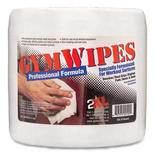 2XL Gym Wipes Professional, 6 x 8, Unscented, 700-Pack, 4 Packs-Carton TXL L38 - Becauze