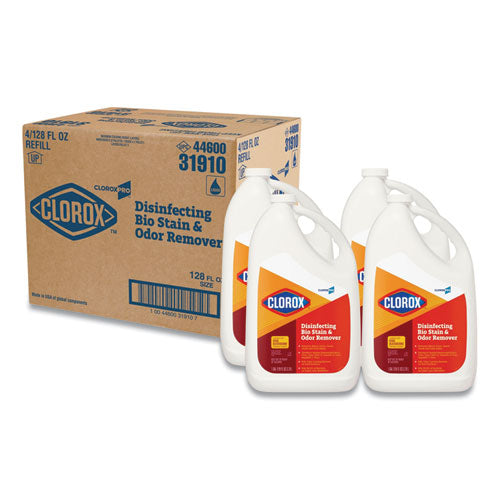 Clorox Disinfecting Bio Stain and Odor Remover Fragranced 128 oz Refill Bottle (4 Pack) 31910