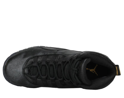 Nike Air Jordan 10 Retro (GS) BG NYC Black/Gold Boys Basketball Shoes 310806-012