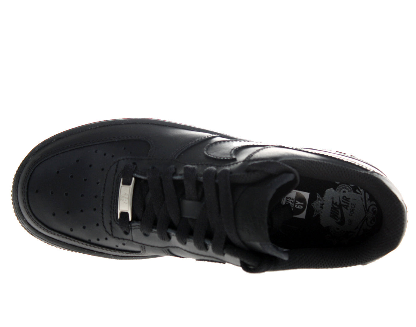Nike Air Force 1 (GS) Black/Black-Black Big Kids Basketball Shoes 314192-009