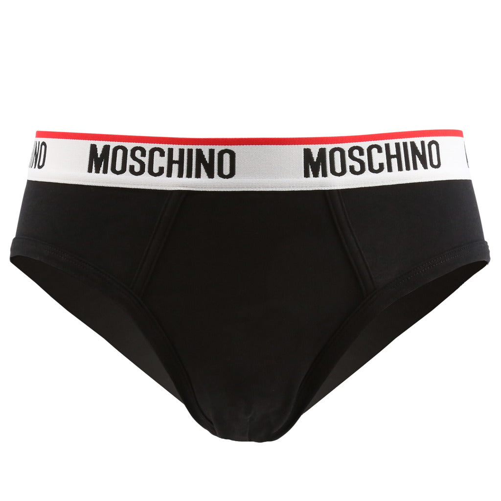 Moschino Logo Band 2-Pack Briefs Black Men's Underwear A473881190555