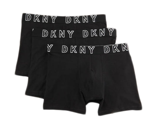 DKNY Cotton Stretch Boxer Briefs Black Underwear (3 Pack) 3205552401-00101