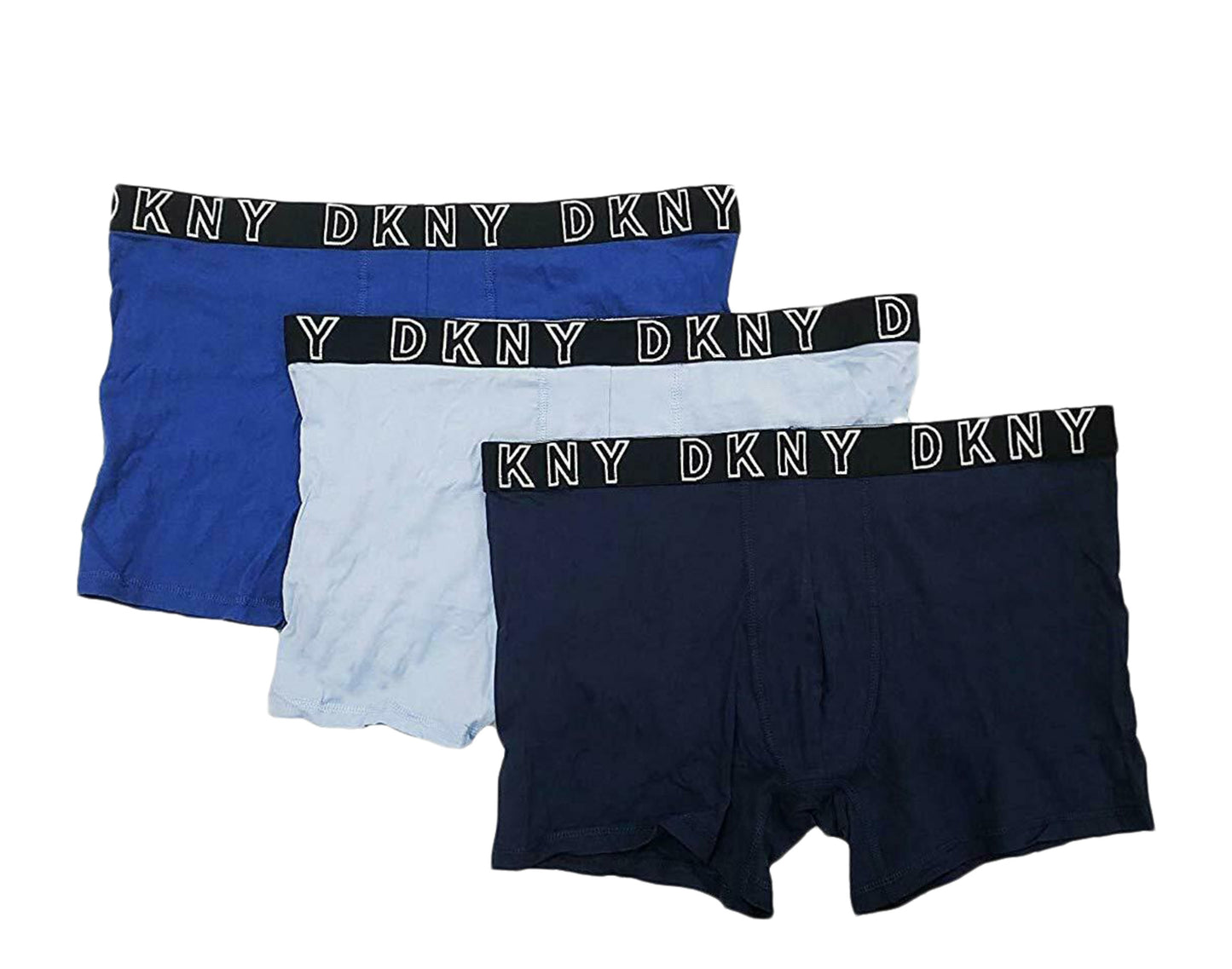 DKNY Cotton Stretch Boxer Briefs Navy/Blue/Chambray Underwear (3 Pack) 3205552401-40630