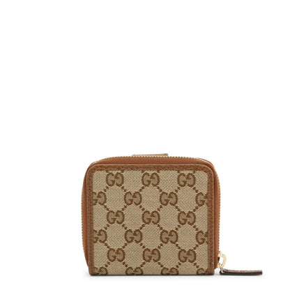 Gucci Compact Bi-Fold Brown Women's Wallet Purse 346056 KY9LG 8610
