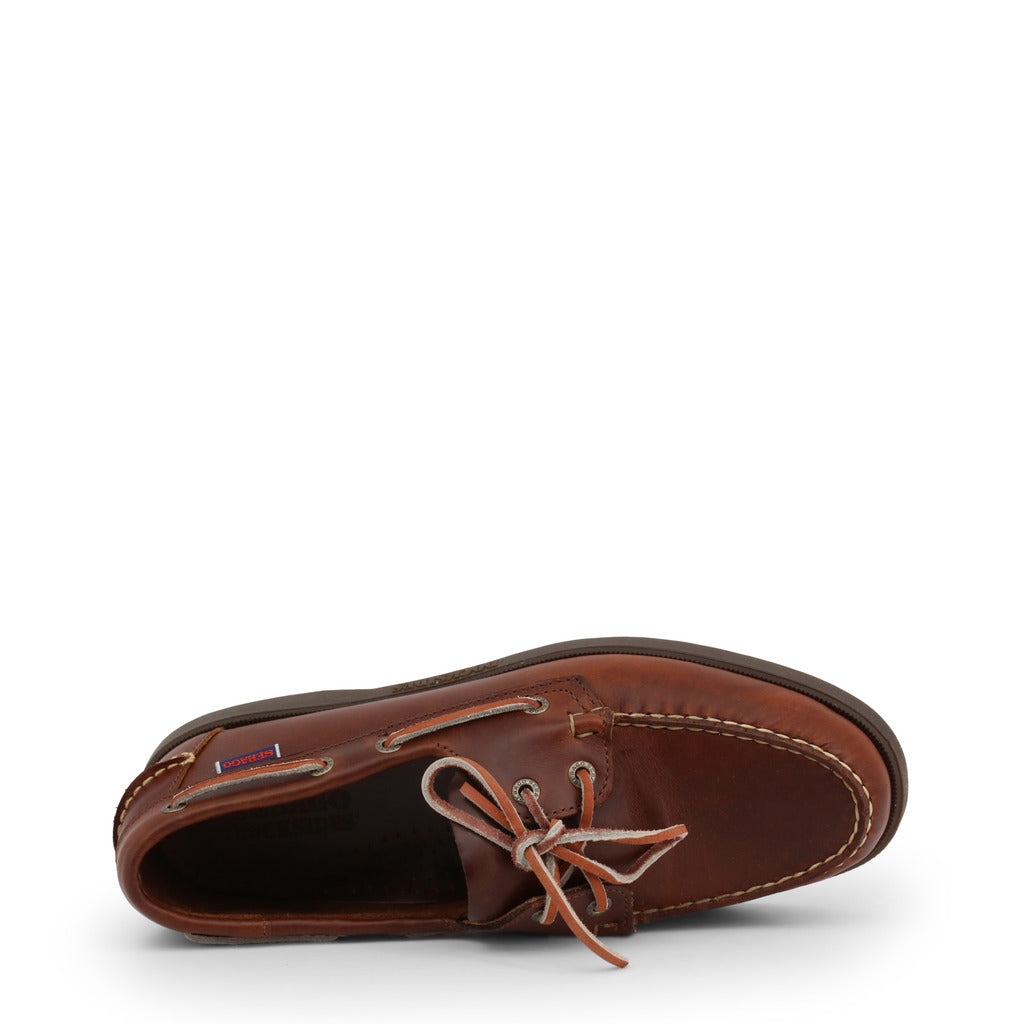 Sebago Docksides Portland Waxed Total Brown Men's Moccasin Shoes 70000G0_925