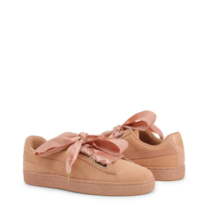 Puma Suede Heart Satin Dusty Coral/Gold Women's Shoes 362714-05