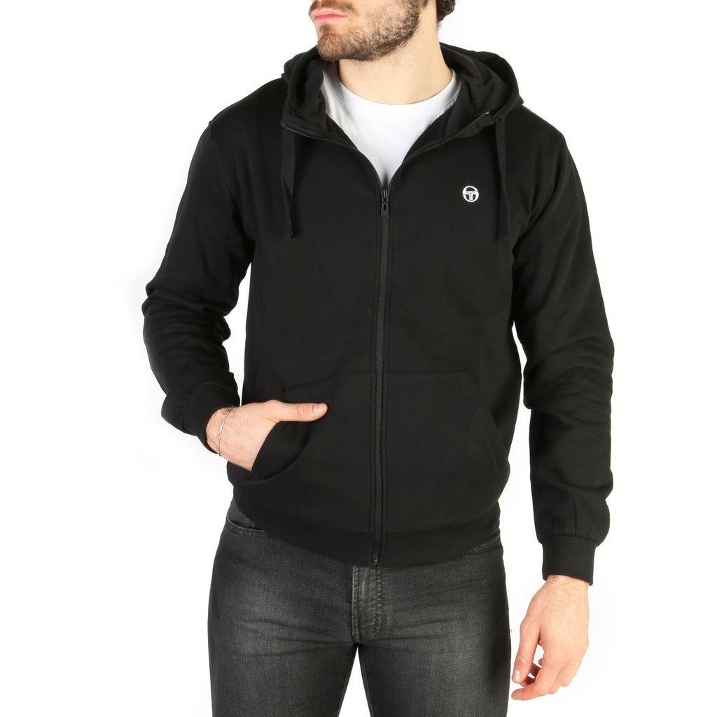 Sergio Tacchini Black Hooded Men's Sweatshirt STM103-10001-0002