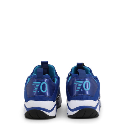 EA7 Emporio Armani Metallic Paneled Blue Shoes 2480277A27944335