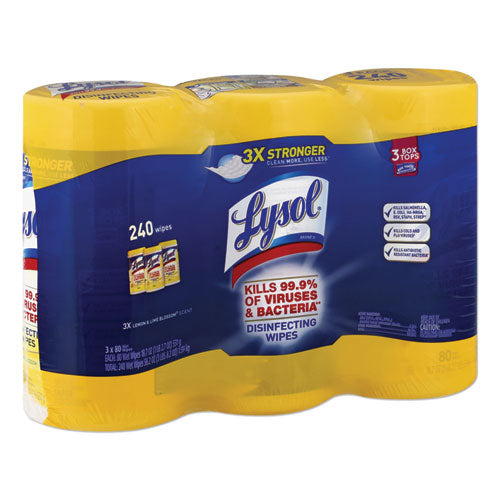 Lysol Disinfecting Wipes Lemon and Lime Blossom 80 Wipes (3 Pack) 84251
