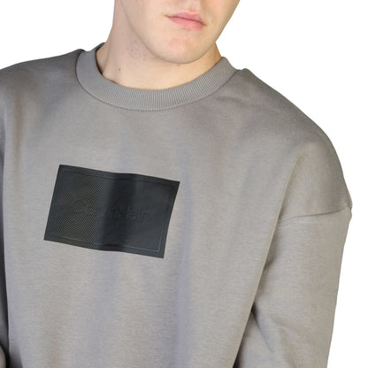 Calvin Klein Relaxed Textured Logo Grey Asphalt Men's Sweatshirt K10K110083-PQ6