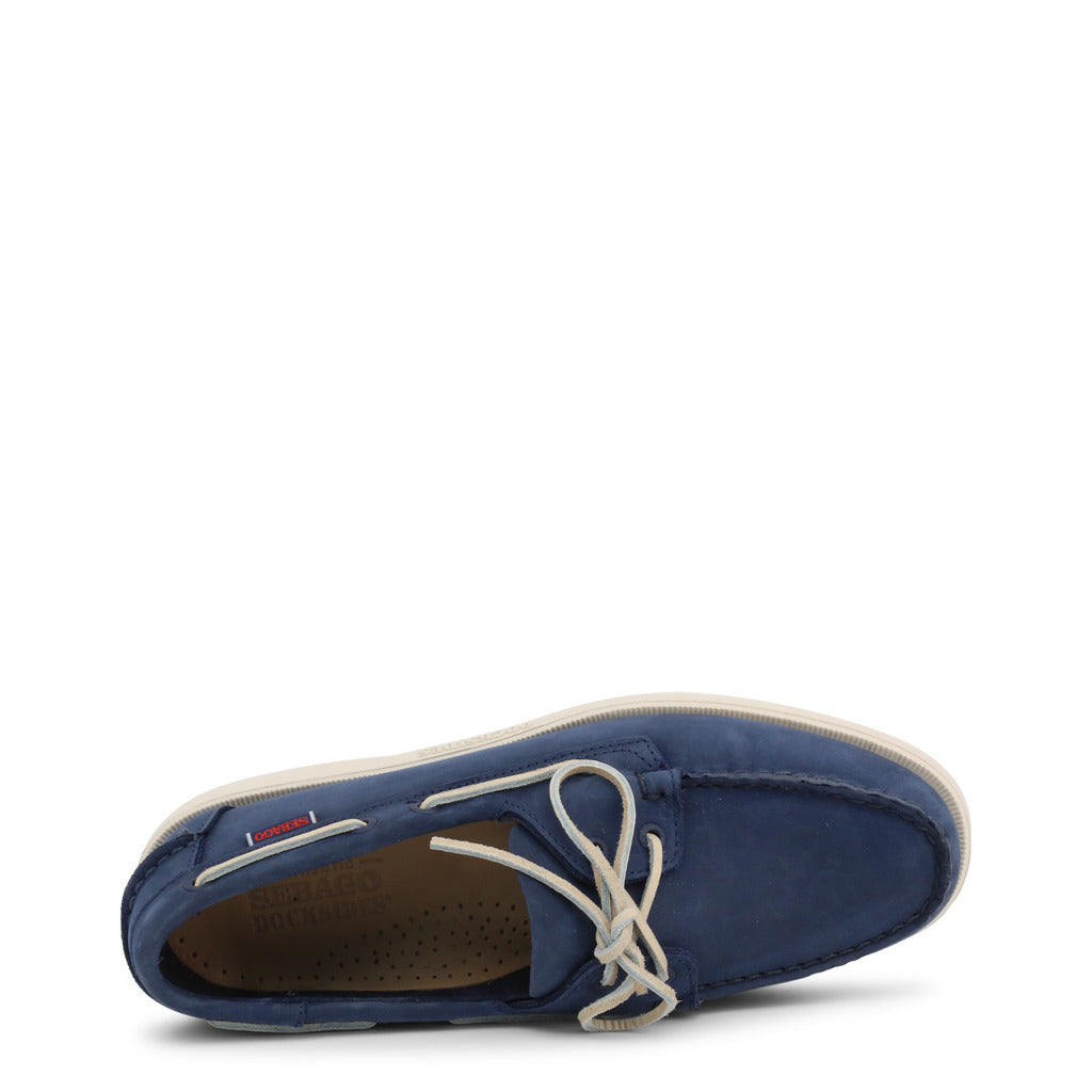 Sebago Docksides Portland Nubuck Blue Navy Men's Moccasin Shoes 7000GA0-908