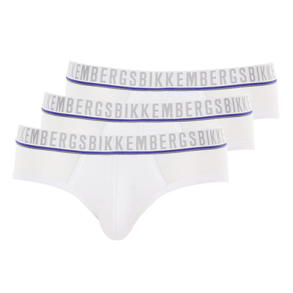 Bikkembergs 3-Pack Briefs White Men's Underwear 100VBKT042851100