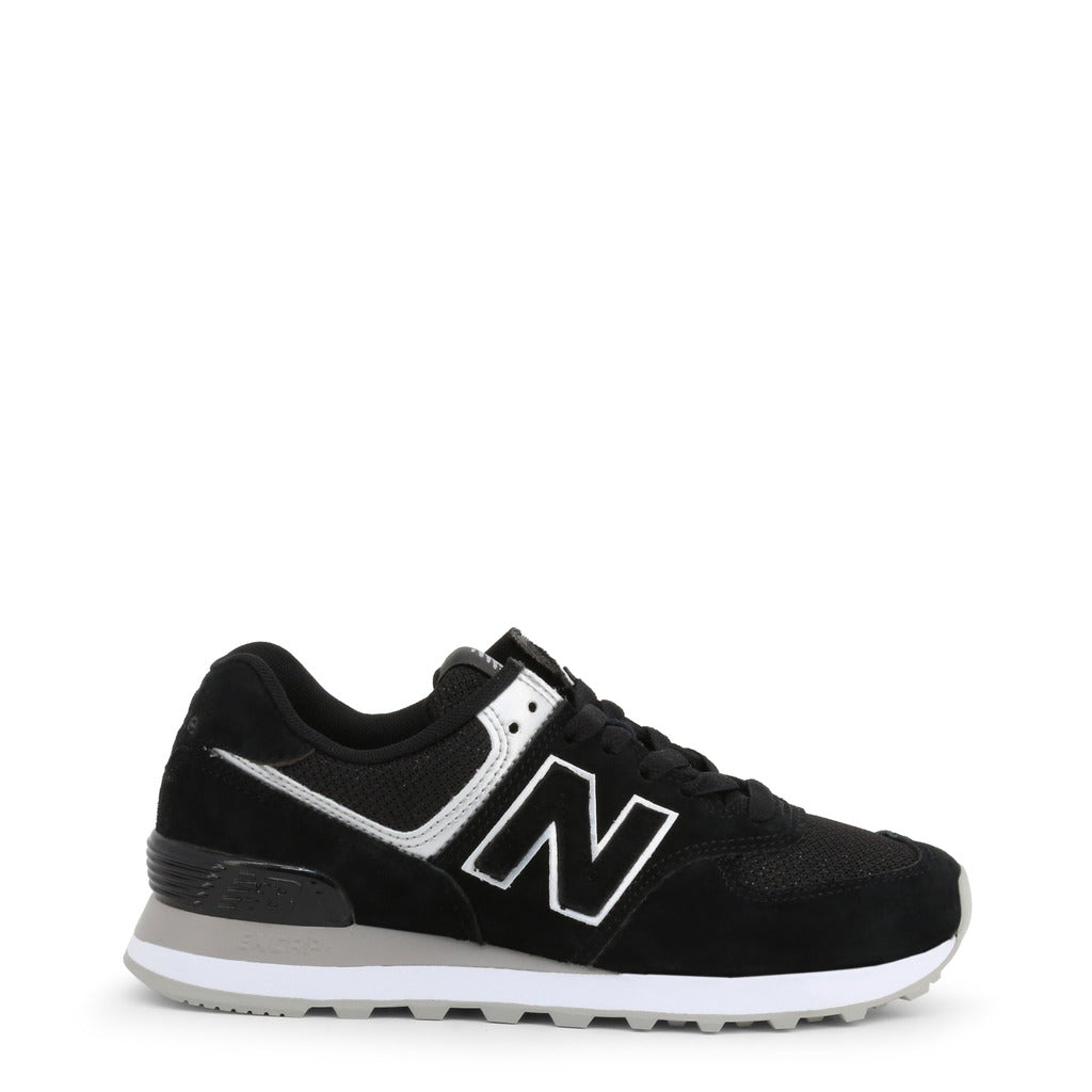 New Balance 574 Core Black with Silver Women's Running Shoes WL574EZ