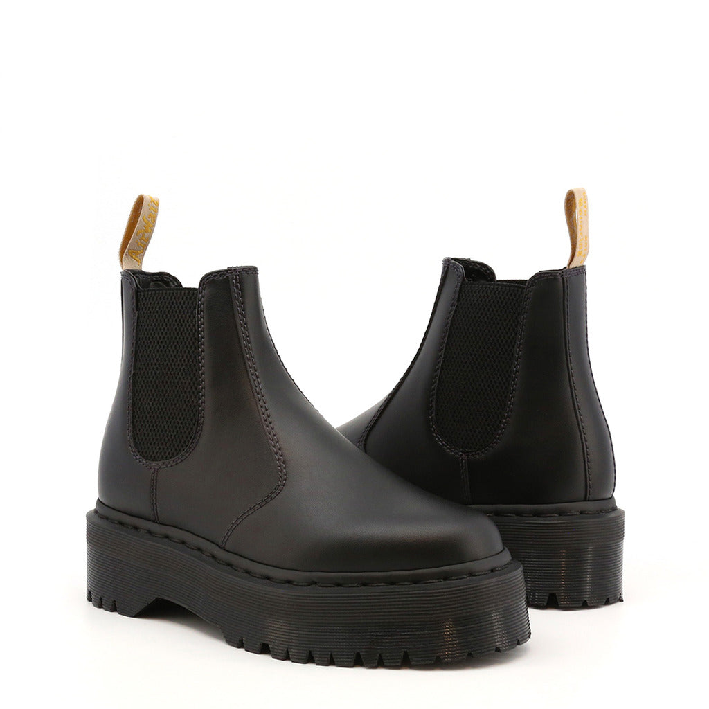 Dr. Martens Vegan 2976 Black Felix Rub Off Platform Chelsea Boots 27560001