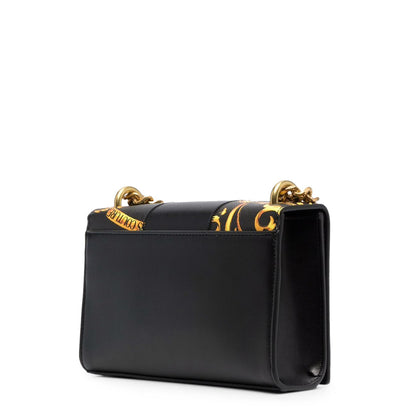 Versace Jeans Couture Baroque Chain Black Women's Crossbody Bag 71VA4B43-ZS082-G89