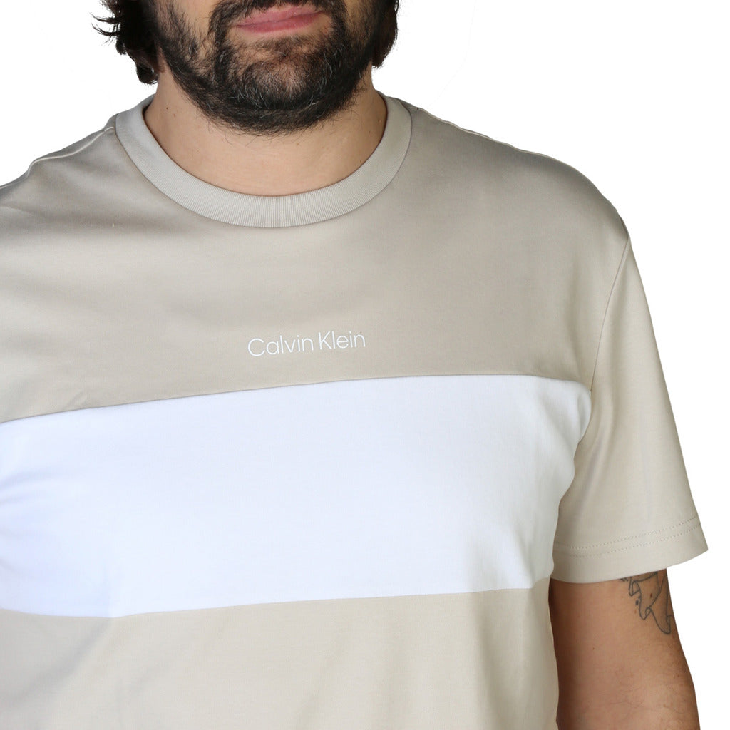 Calvin Klein Colorblock Brown/White Men's T-Shirt K10K1087430XR