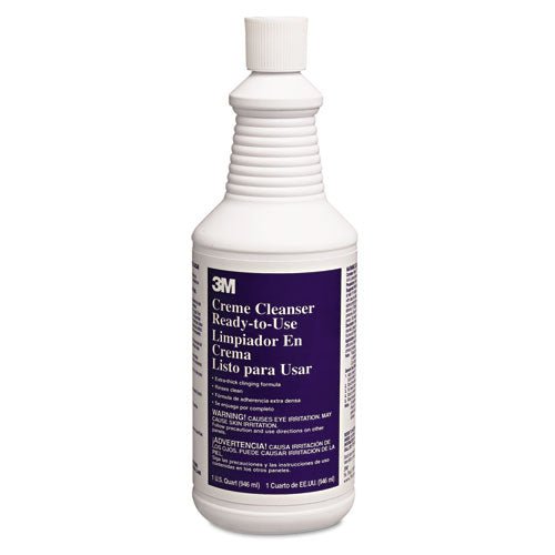 3M Bathroom Creme Cleanser, Mint Scent, 1 qt. Bottle 59818 - Becauze