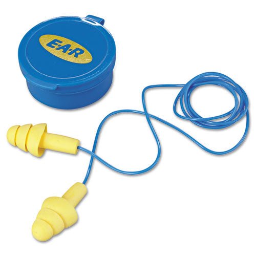 3M E·A·R UltraFit Multi-Use Earplugs, Corded, 25NRR, Yellow-Blue, 50 Pairs 7000002322 - Becauze