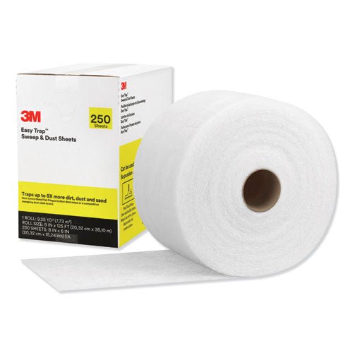 3M Easy Trap Duster, 8" x 125 ft, White, 250 Sheet Roll 55654W - Becauze