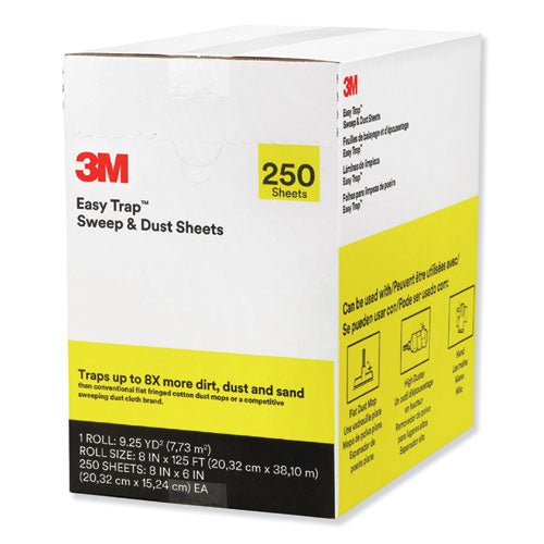 3M Easy Trap Duster, 8" x 125 ft, White, 250 Sheet Roll 55654W - Becauze