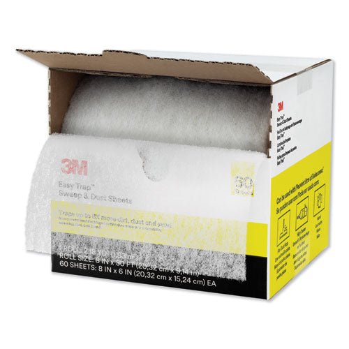 3M Easy Trap Duster, 8" x 30 ft, White, 60 Sheet Roll 59152W - Becauze