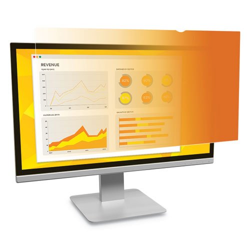 3M Gold Frameless Privacy Filter For 21.5" Widescreen Monitor, 16:9 Aspect Ratio GF215W9B - Becauze