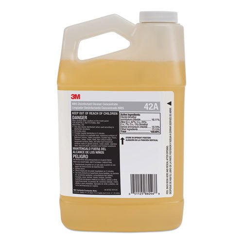 3M MBS Disinfectant Cleaner Concentrate, 0.5 gal Bottle, Unscented, 4-Carton 42A - Becauze