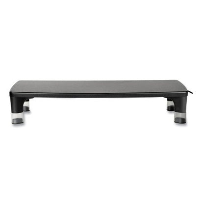 3M Monitor Stand MS100B, 21.6 x 9.4 x 2.7 to 3.9, Black-Clear, Supports 33 lb MS100B - Becauze
