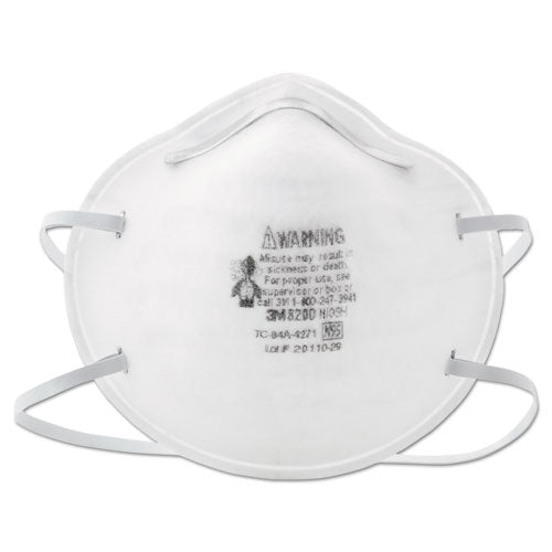 3M N95 Particle Respirator 8200 Mask, 20-Box 70071534492 - Becauze