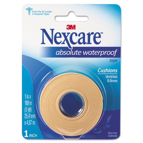 3M Nexcare Absolute Waterproof First Aid Tape, Foam, 1 x 180 731 - Becauze