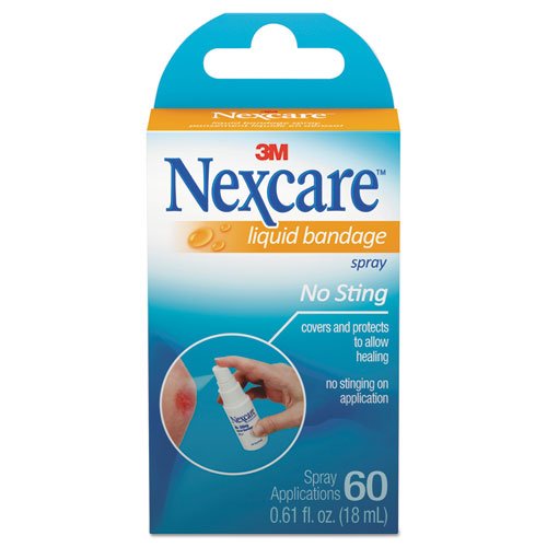 3M Nexcare No-Sting Liquid Bandage Spray, 0.61 oz LBS118-03 - Becauze