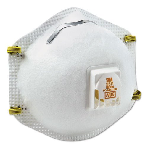 3M Particulate Respirator w-Cool Flow Exhalation Valve, 10 Masks-Box 7000002056 - Becauze