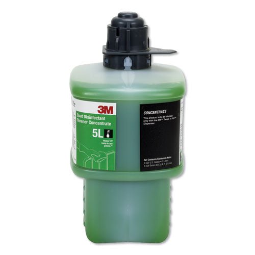 3M Quat Disinfectant Cleaner Concentrate, Fresh Scent, 0.53 gal Bottle, 6-Carton 5L - Becauze