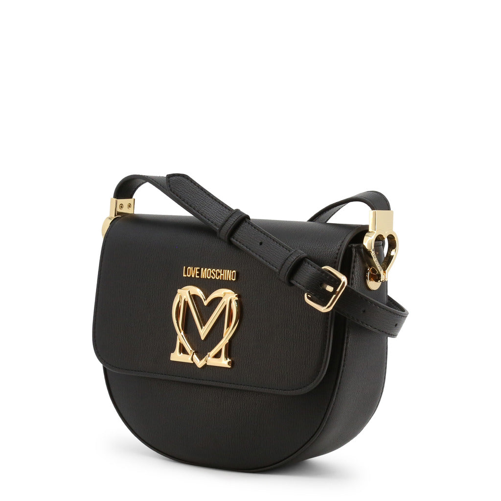 Love Moschino Fancy Heart Black Women's Crossbody Bag JC4087PP1ELZ0000