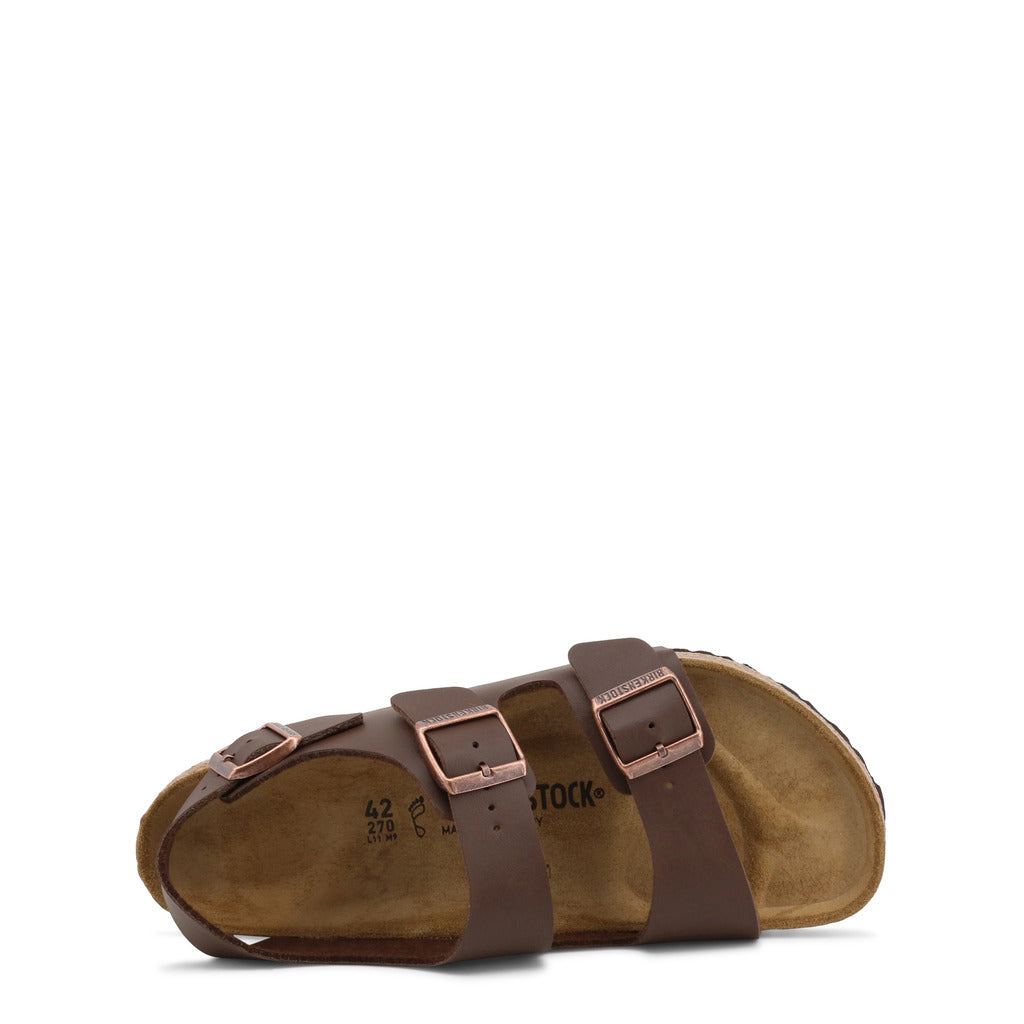 Birkenstock Milano Birko-Flor Dark Brown Sandals 0034701 Regular Width