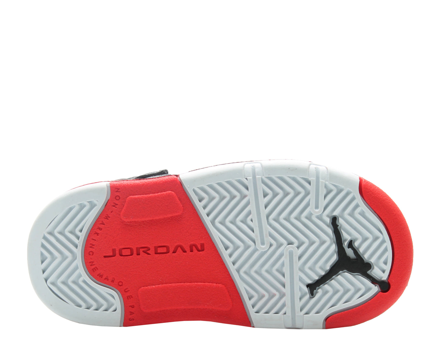 Nike Jordan 5 Retro (TD) Satin Black/Red Toddler Boys Basketball Shoe 440890-006